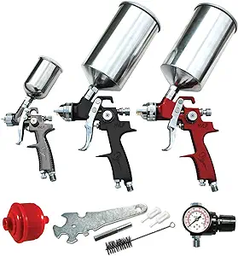 [ATD:6900] 9 PIECE HVLP SPRAY GUN SET